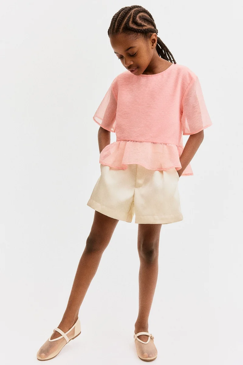 H&M Chiffon peplum top